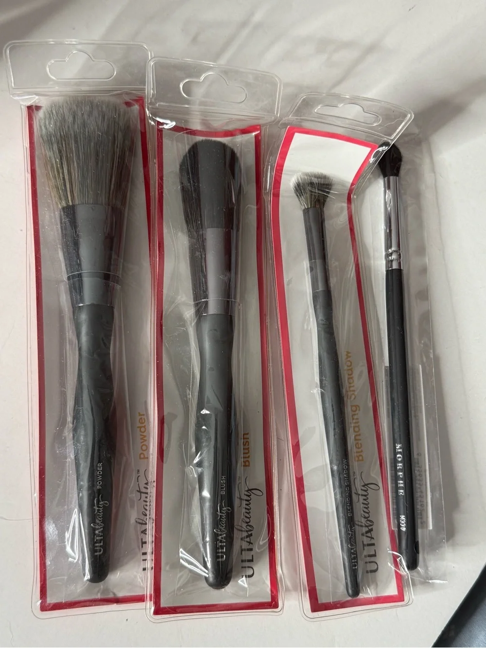 Ulta Beauty Makeup Brush Set - Black Handles, Gray Bristles